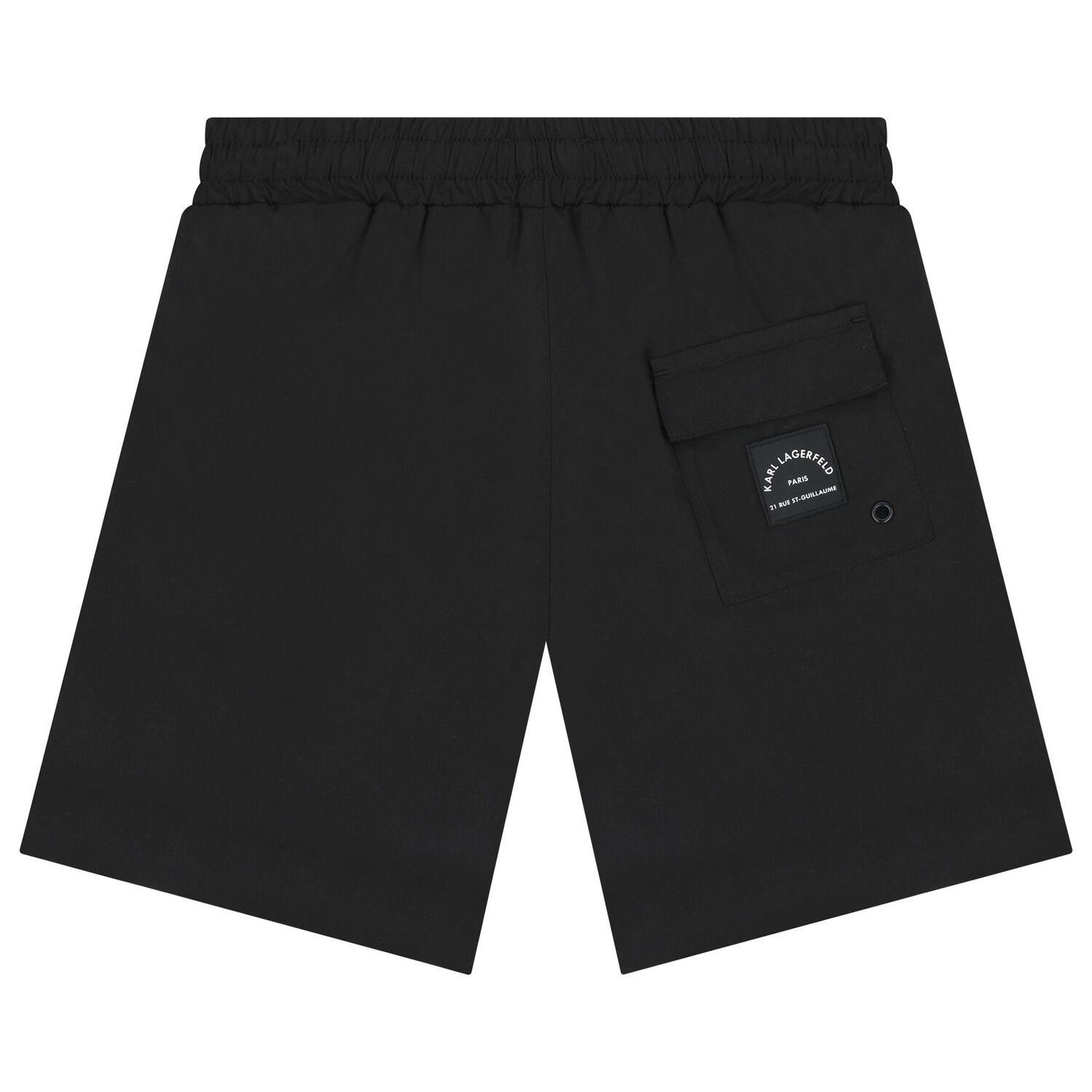 Boys Black Logo Swim Shorts, 1, hi-res image number null