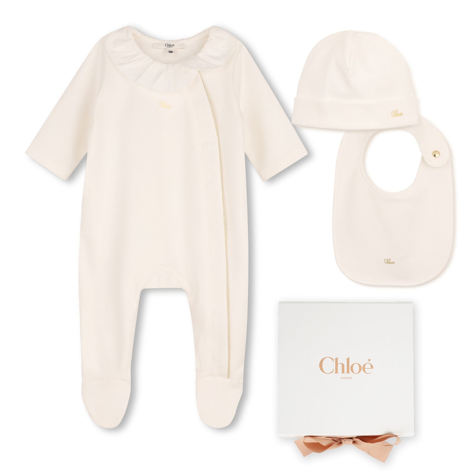 Baby Girls Ivory Babygrow Gift Set, 1, hi-res