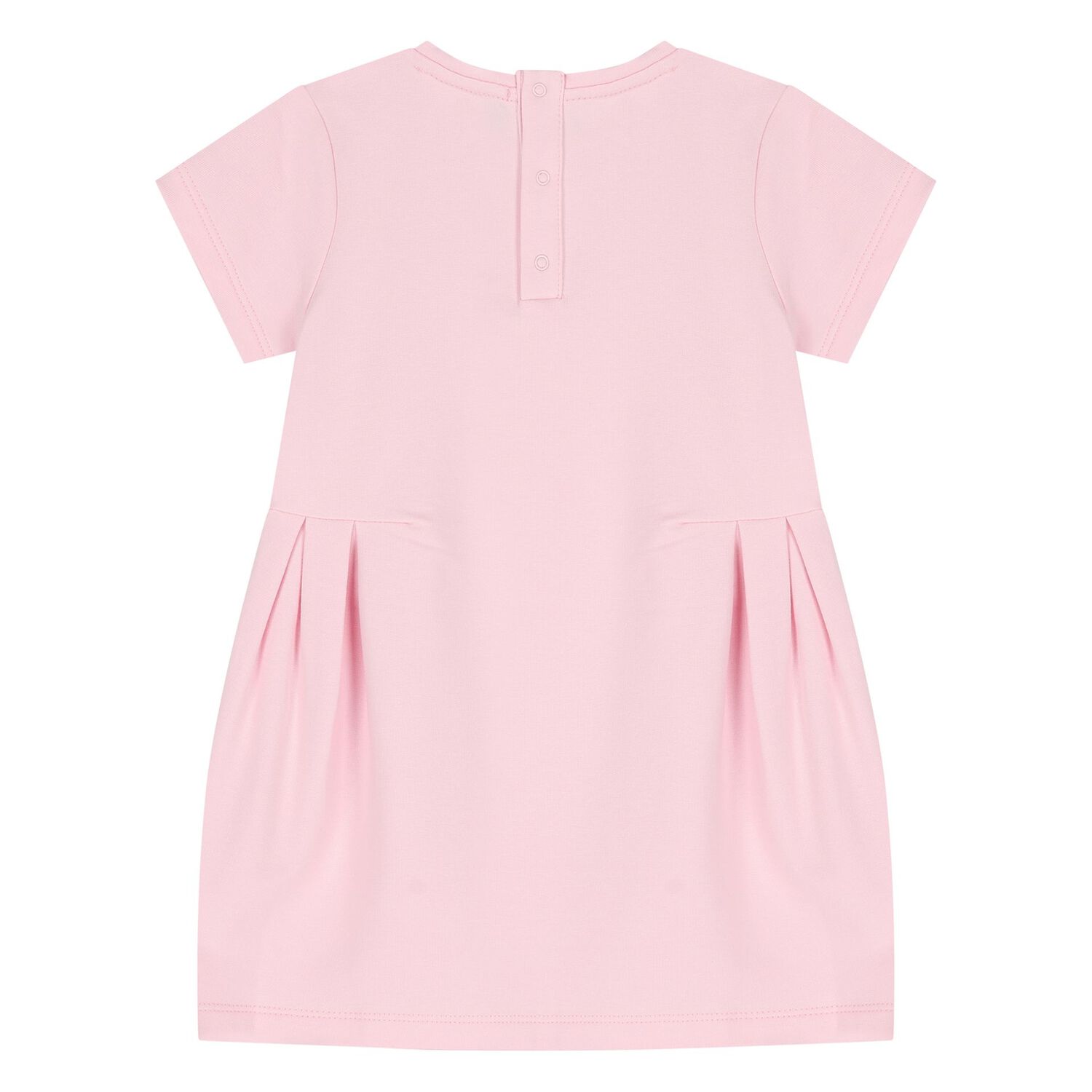 Younger Girls Pink Necklace Logo Dress , 2, hi-res