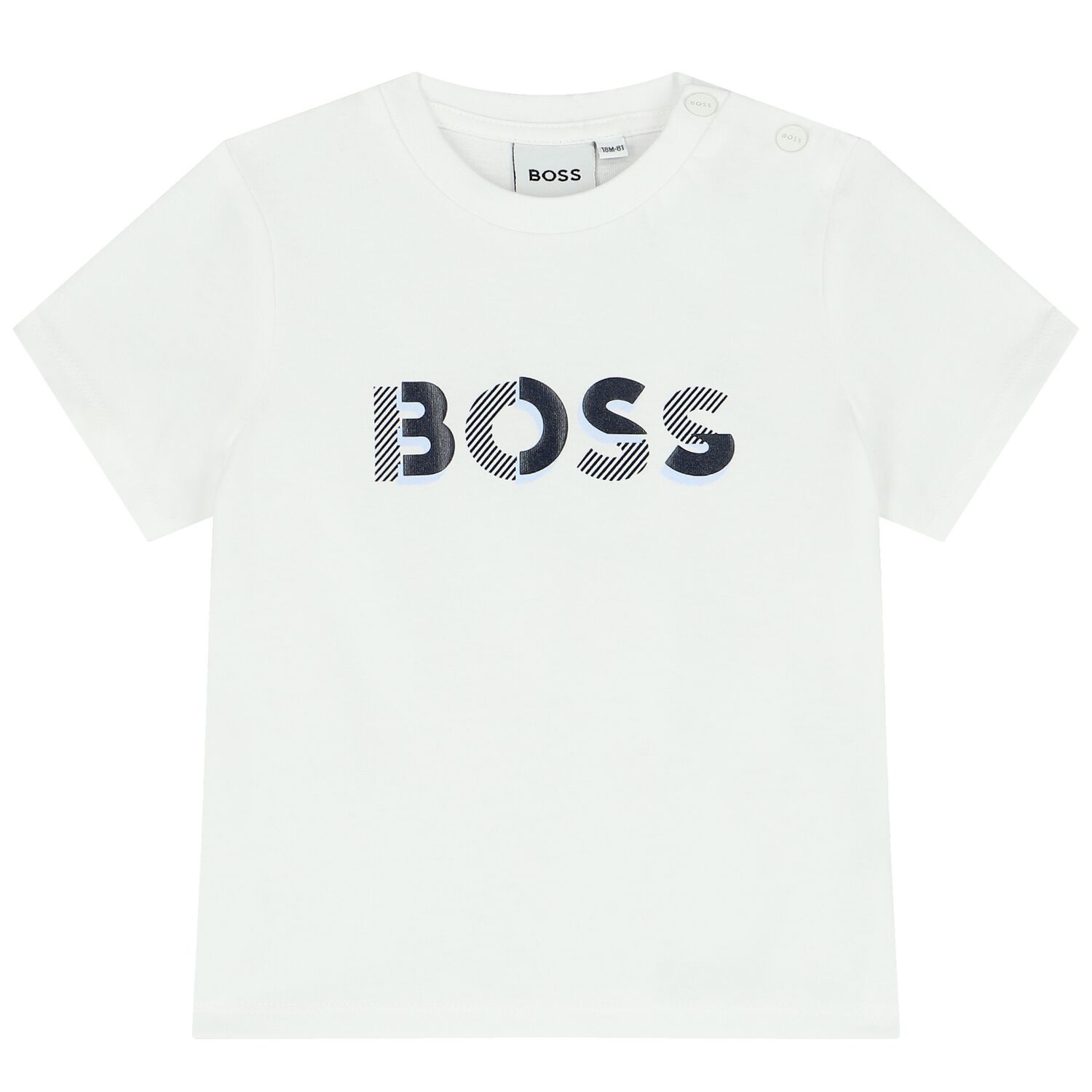 Baby Boys White Logo T-Shirt, 4, hi-res image number null
