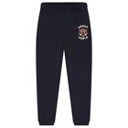 Boys Navy Blue Tiger Logo Joggers, 1, hi-res