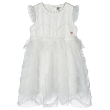Girls White Tulle Dress
