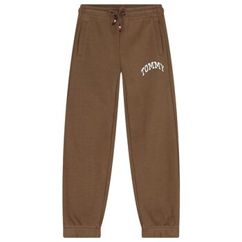 Boys Brown Logo Joggers