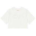 Girls Ivory Logo T-Shirt, 1, hi-res