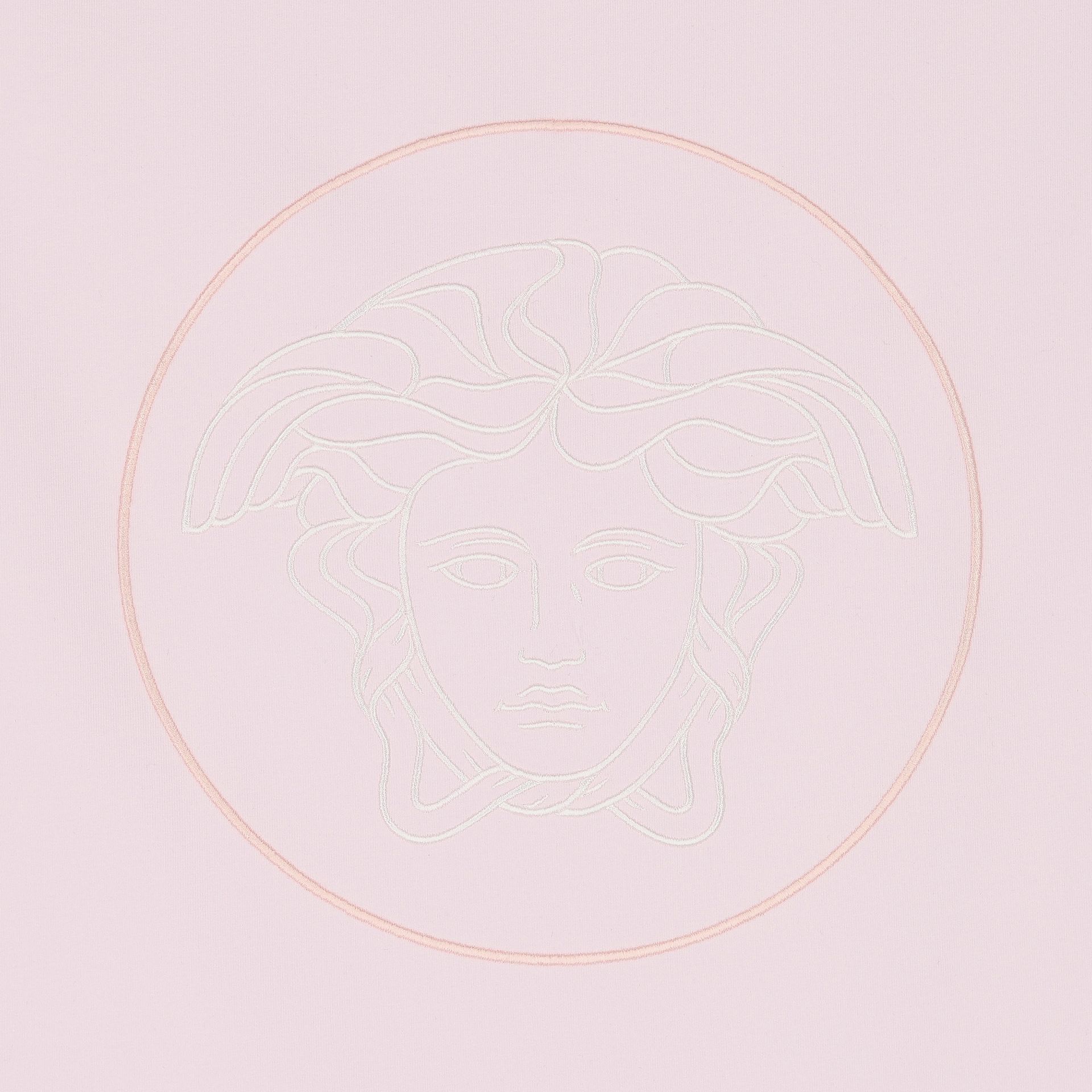 Versace Baby Girls Pink White Medussa Logo Blanket