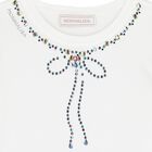 Girls Ivory, Pink & Blue Jewel Skirt Set, 1, hi-res