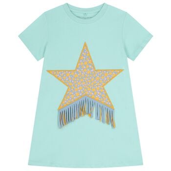 Girls Aqua Star Dress