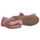 Girls Pink Bow Glitters Shoes, 3, hi-res