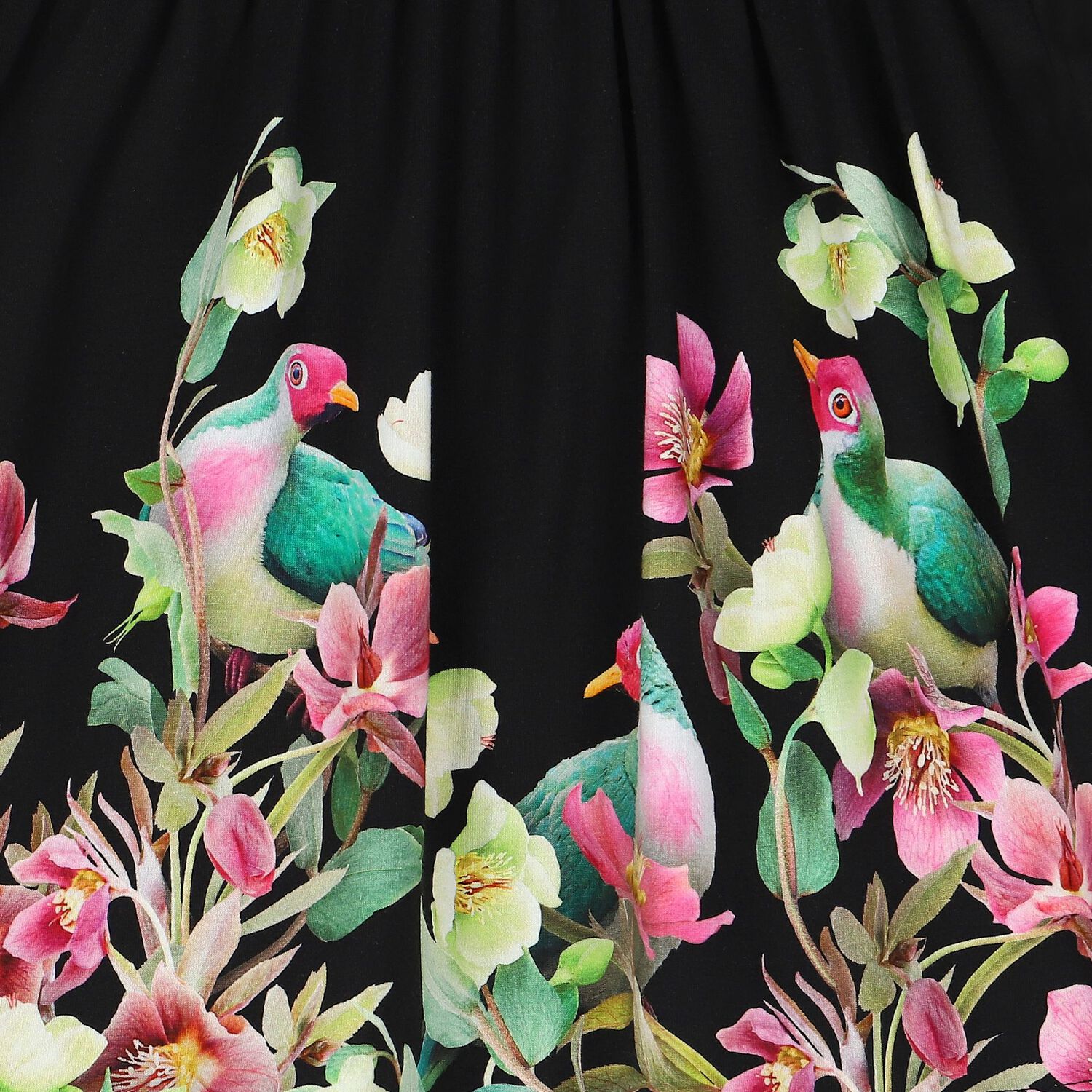 فستان بنات بطبعة باللون الأسود, 1, hi-res