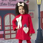 Girls Red Logo Handbag Dress, 1, hi-res