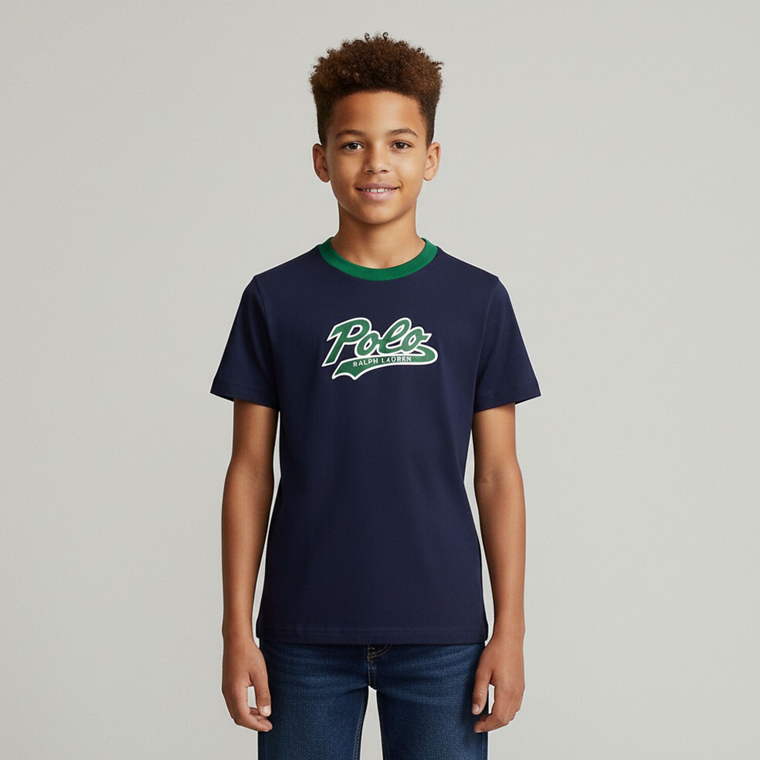Boys Navy Blue Logo T-Shirt, 1, hi-res image number null