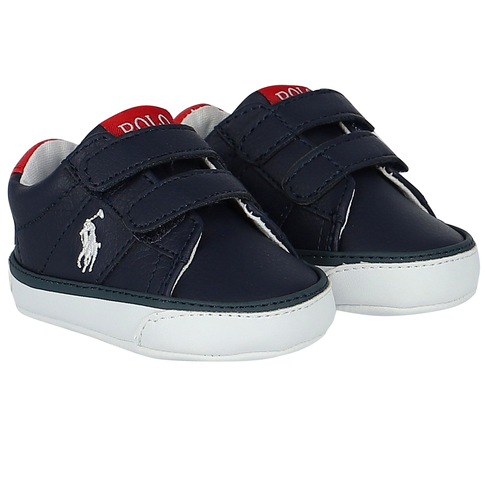 Ralph Lauren Baby Boys Navy Blue Logo Pre Walker Shoes Junior Couture USA