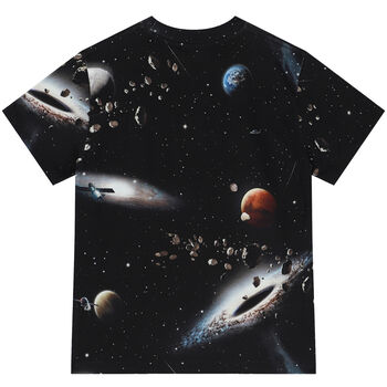 Boys Black Space T-Shirt