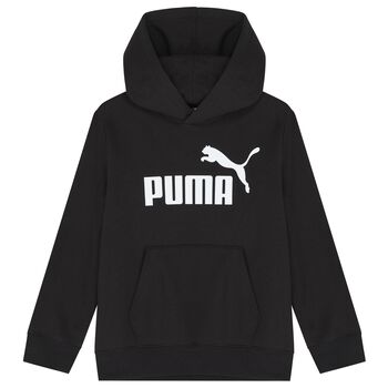 Boys Black & White Logo Hooded Top