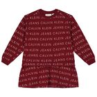 Girls Red Logo Dress, 2, hi-res