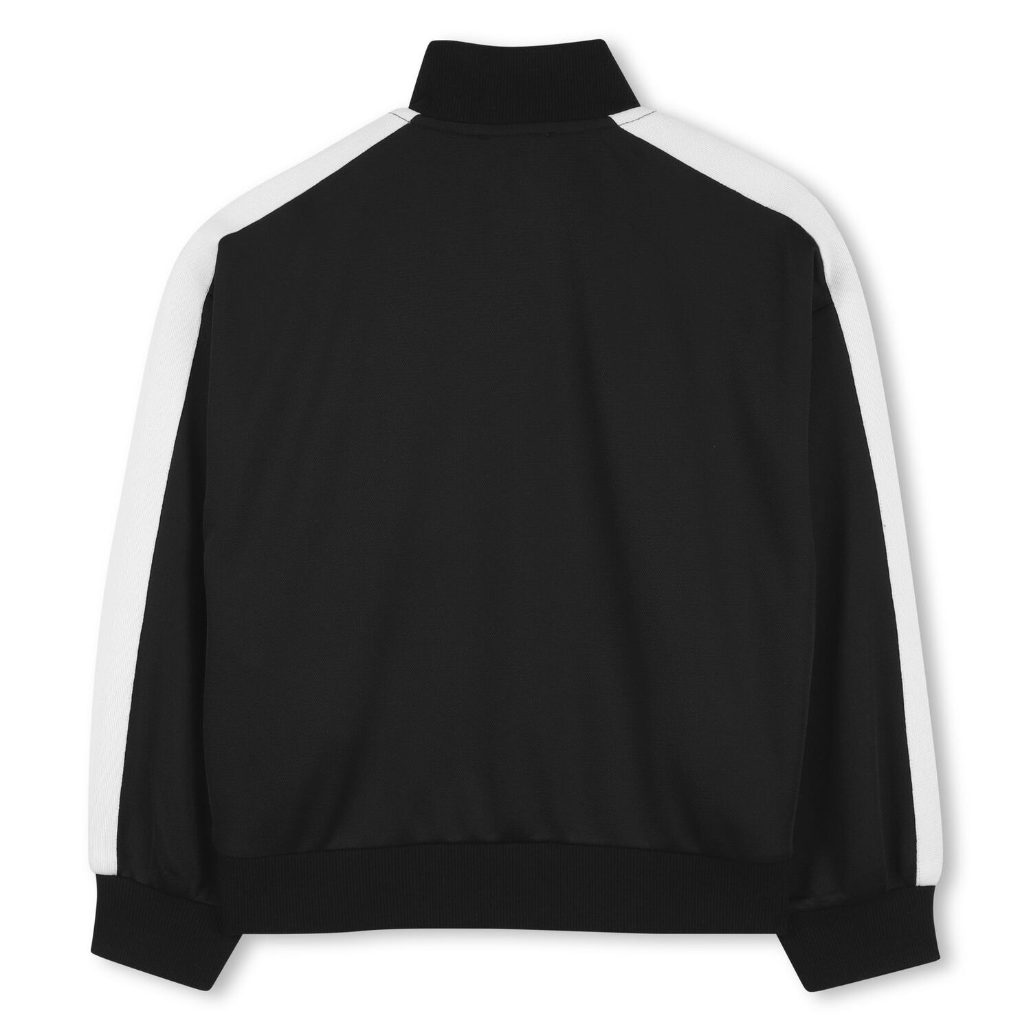 Girls Black Logo Zip Up Top, 1, hi-res