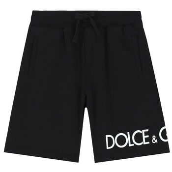 Boys Black Logo Shorts