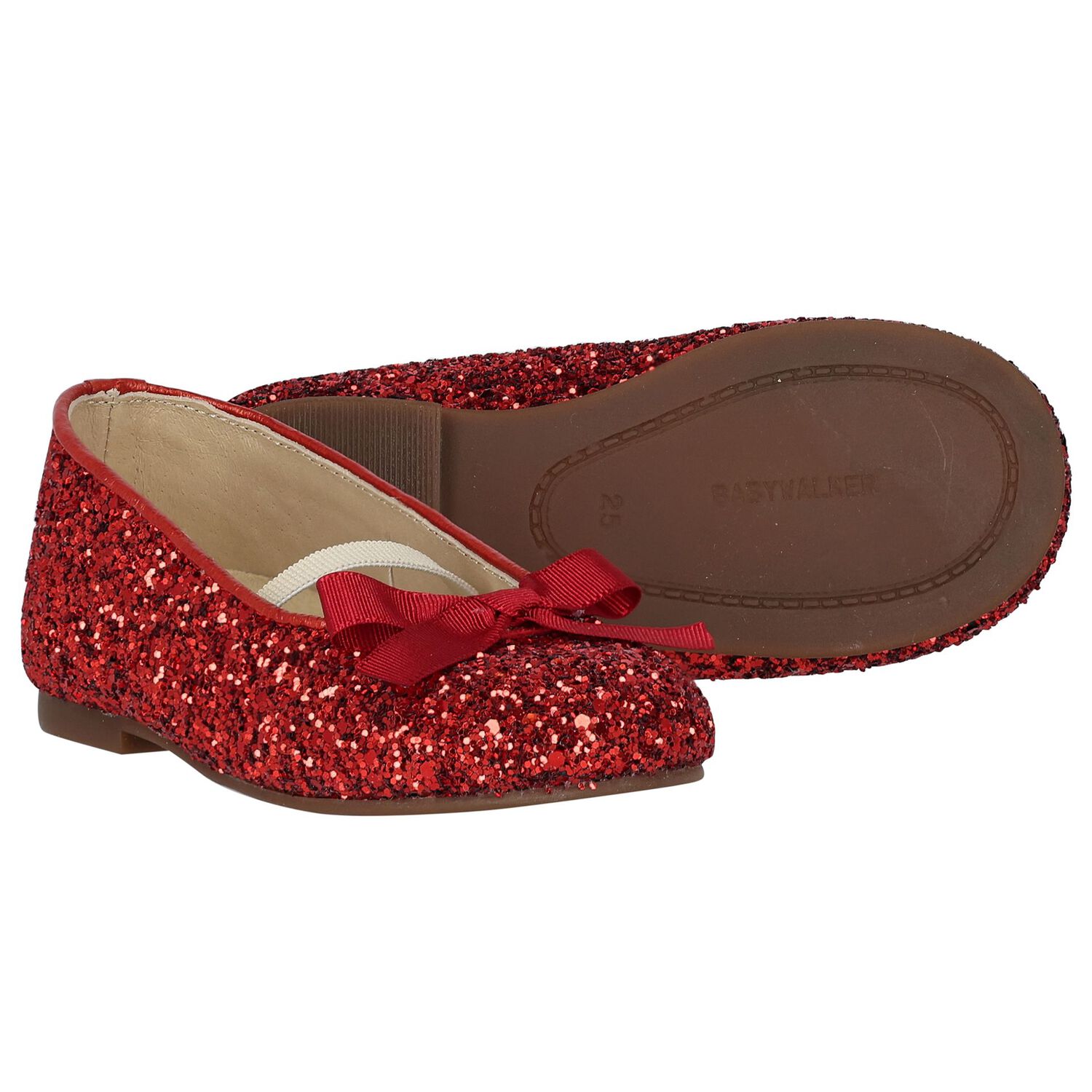حذاء بنات باليرينا باللون الأحمر, 1, hi-res image number null