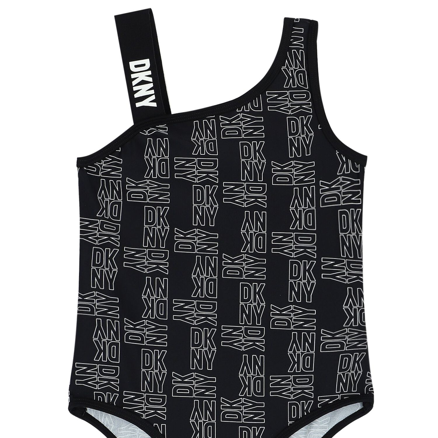 Girls Black & White Logo Swimsuit, 1, hi-res image number null