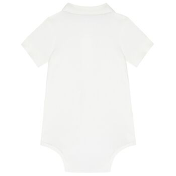 Baby Boys White Logo Bodysuit