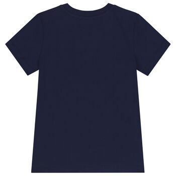 Navy Blue Teddy Bear Logo T-Shirt