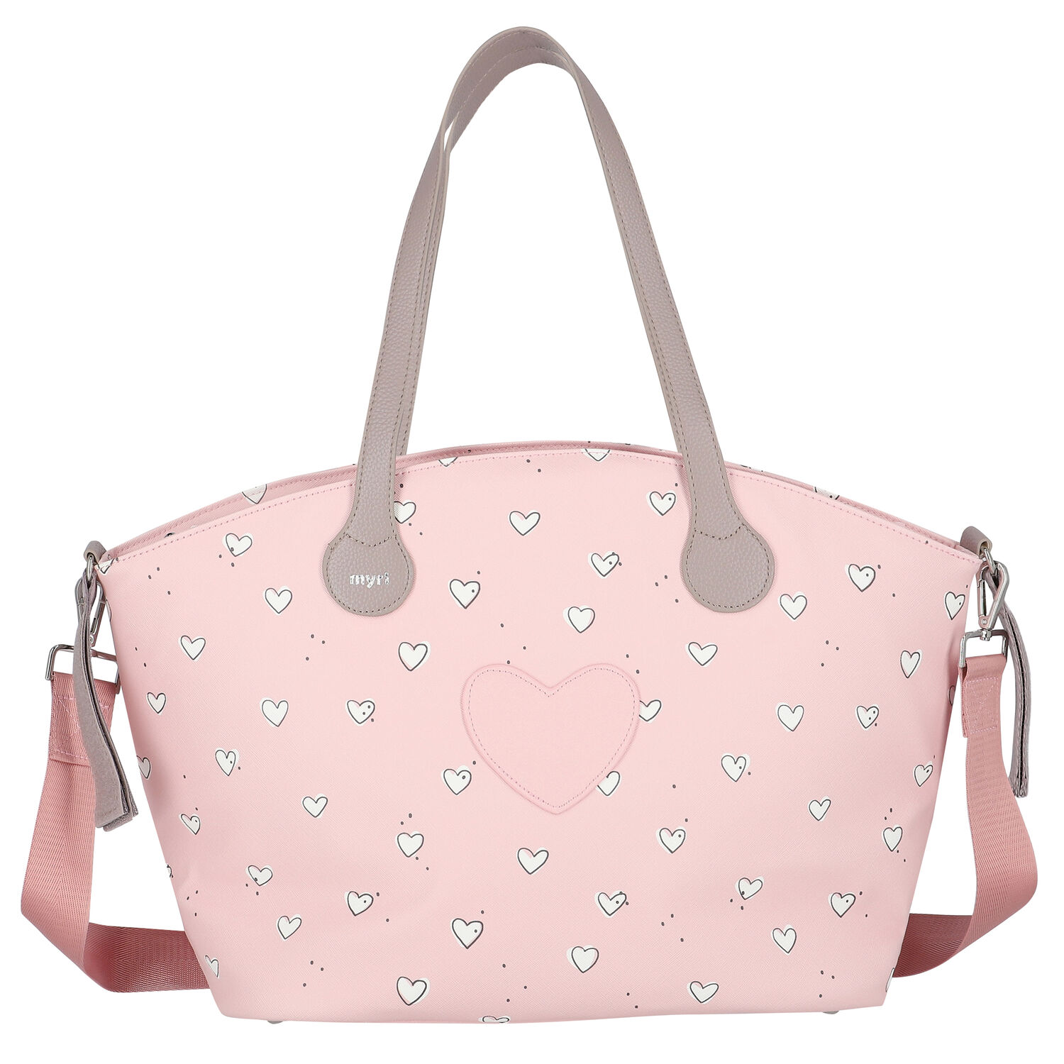 Pink Heart Baby Changing Bag, 2, hi-res image number null