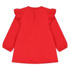Younger Girls Red Teddy Bear Logo Dress, 1, hi-res