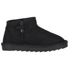 Girls Black Faux Suede Boots, 4, hi-res