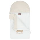 White & Beige Teddy Bear Logo Baby Nest, 1, hi-res