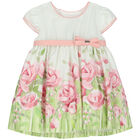 فستان بنات بطبعة الزهور باللون الأبيض والوردي, 2, hi-res