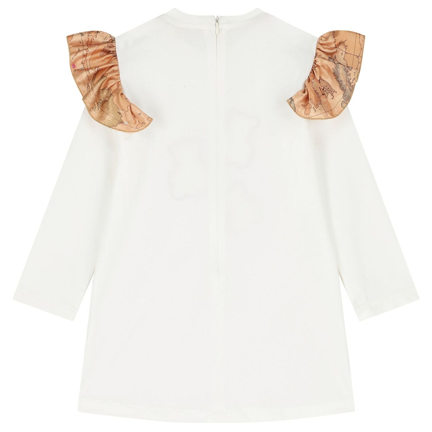 Younger Girls Ivory Teddy Bear Dress, 1, hi-res
