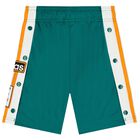 Boys White & Green Logo Shorts Set, 1, hi-res