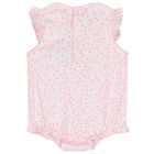 Baby Girls Pink Heart Print Romper, 1, hi-res