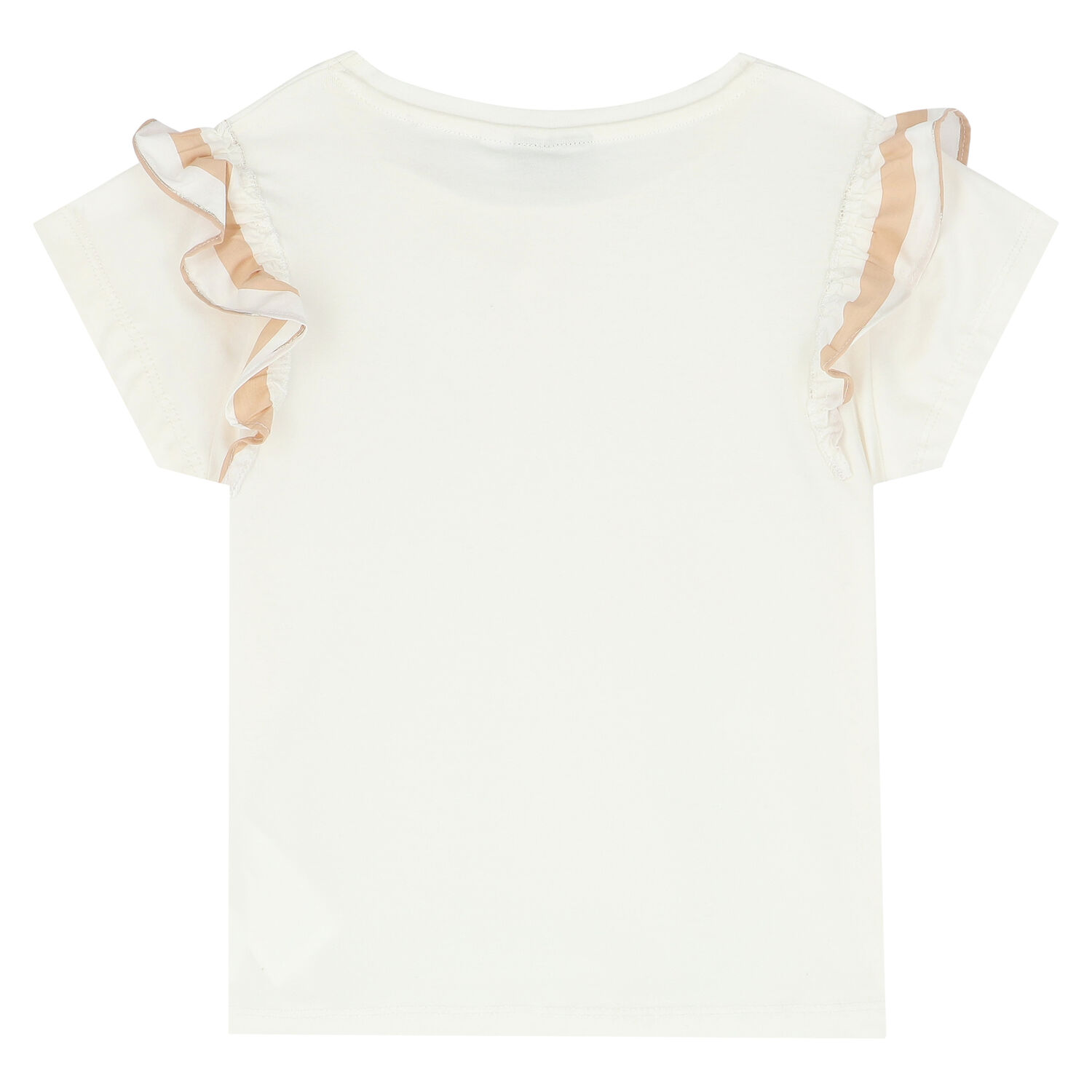 طقم تنورة مخطط باللون الأبيض والبيج, 1, hi-res