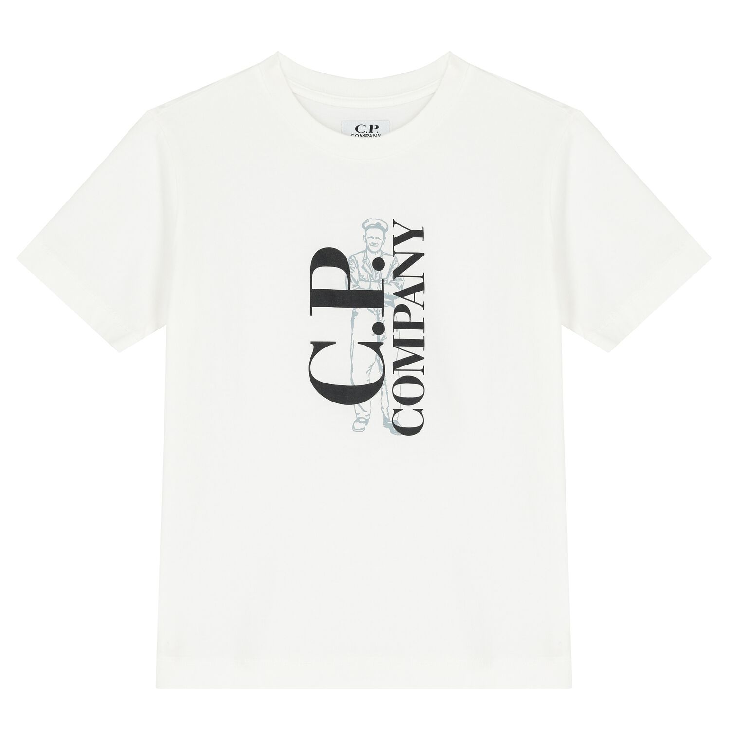 Boys White Logo T-Shirt, 5, hi-res