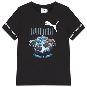 Boys Black Hot Wheels Graphic T-Shirt