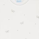 Girls White Bow T-Shirt, 2, hi-res