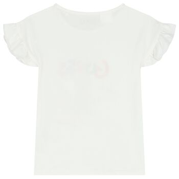 Girls White Logo T-Shirt