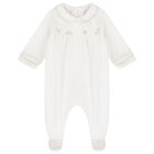 Beige & Ivory Flower Babygrows ( 2-Pack ), 2, hi-res