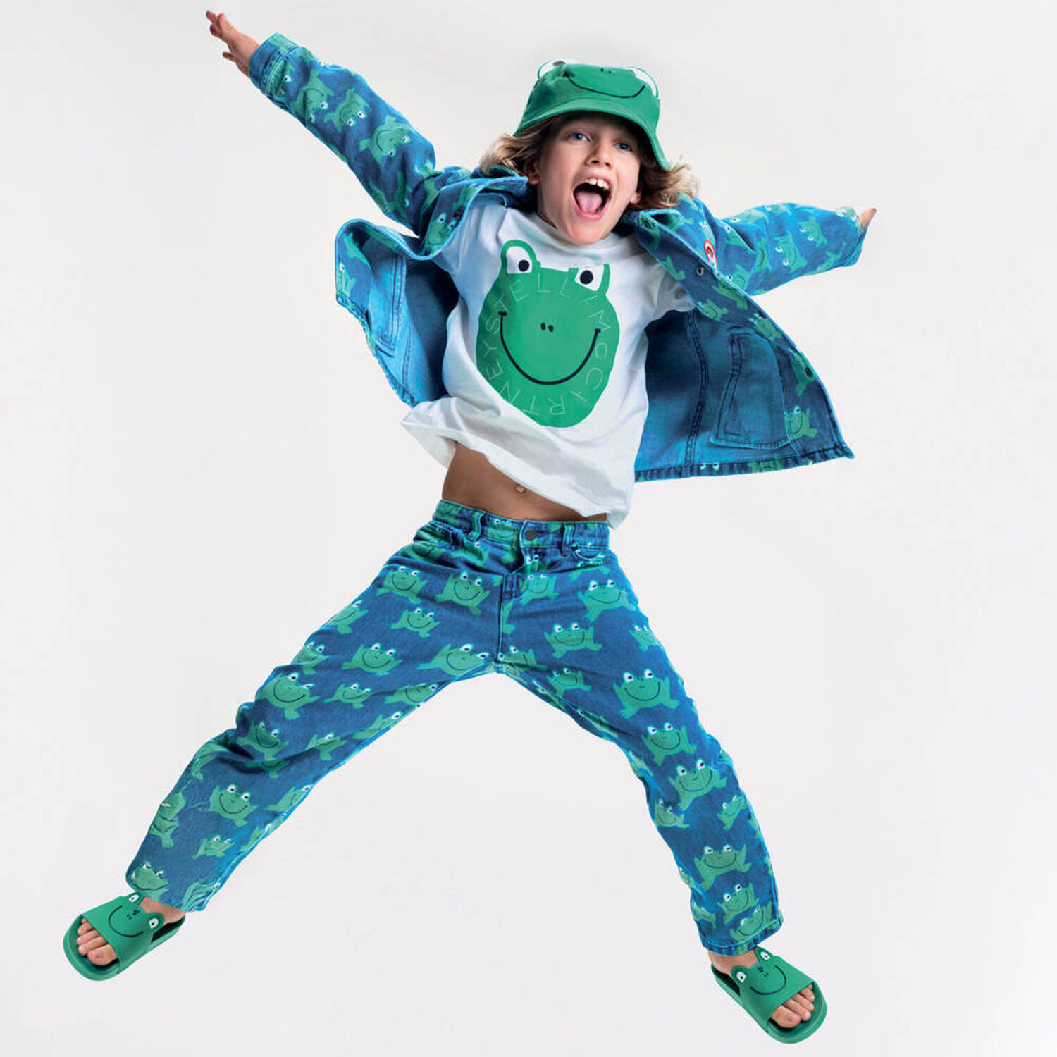 تيشيرت بشعار الضفدع باللون العاجي, 1, hi-res image number null