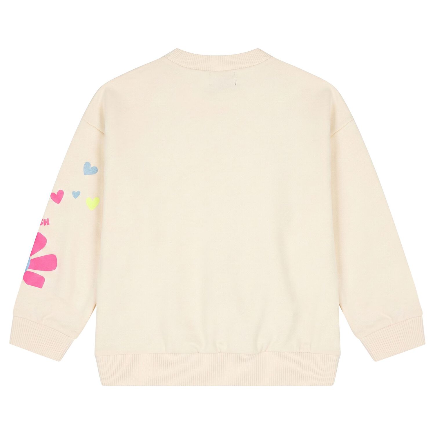 Girls Beige Sequin Rainbow Sweatshirt, 1, hi-res