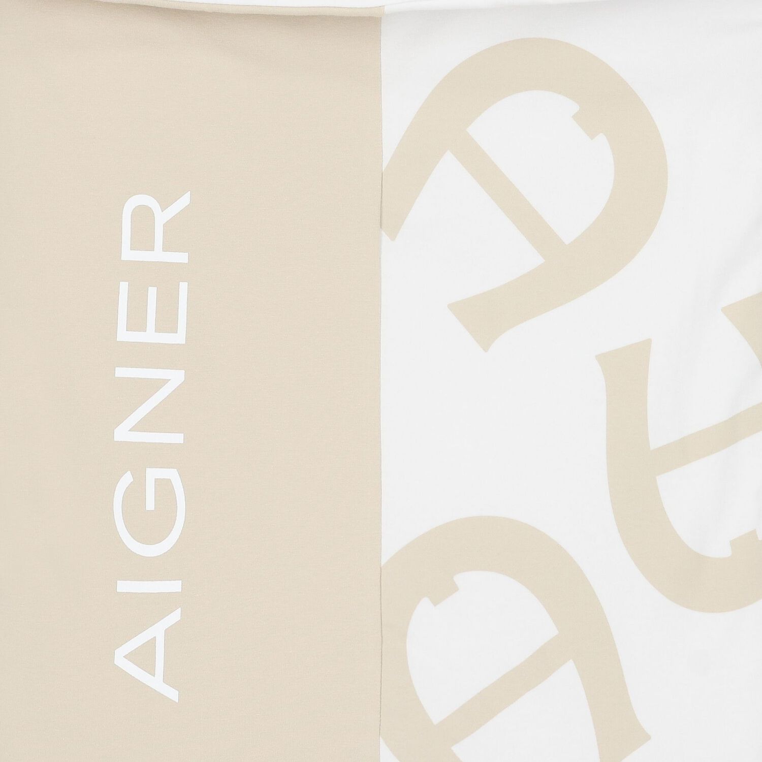 مدس  بالشعار باللون الأبيض البيج, 1, hi-res