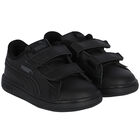 Black Logo Trainers, 2, hi-res