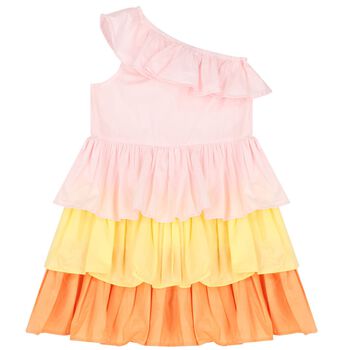 Girls Pink Layered Dress