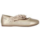 Girls Gold Floral Shoes, 1, hi-res