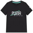 Boys Black Logo T-Shirt, 1, hi-res