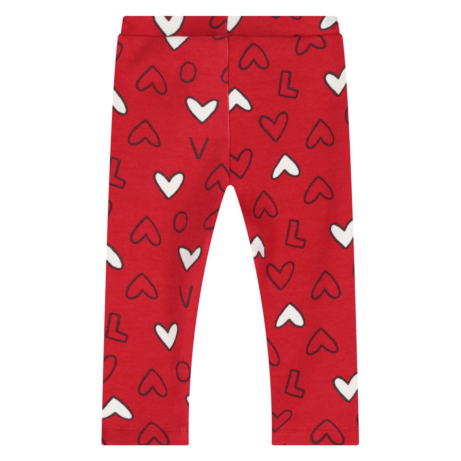 Baby Girls Red & Ivory Leggings Set, 2, hi-res