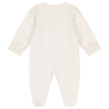 Baby Girls Ivory Heart Babygrow