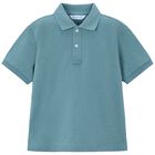 Boys Blue Logo Polo Shirt, 9, hi-res