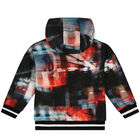 Boys Black, Red & Blue Logo Hooded Zip Up Top, 1, hi-res